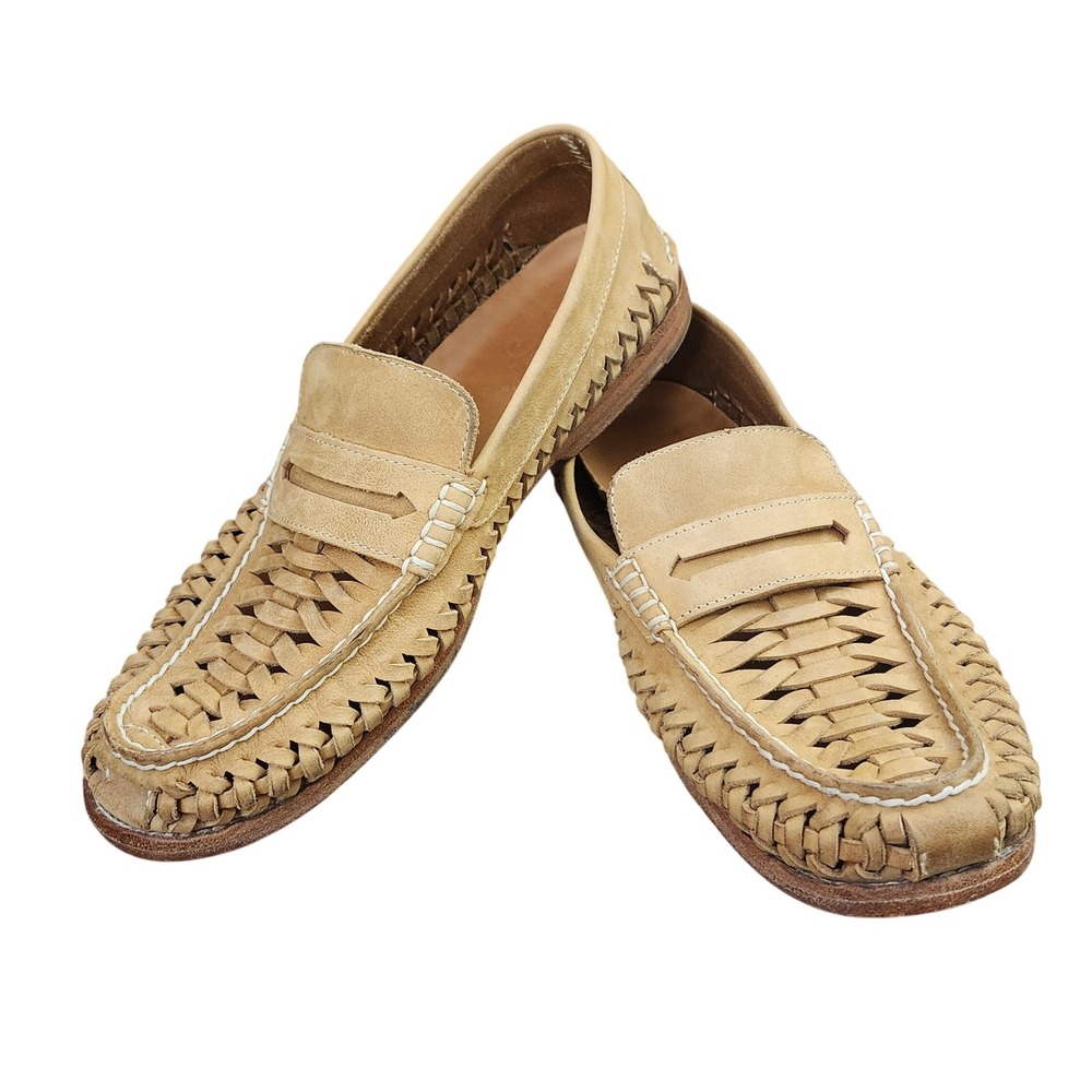Sperry Top-Sider Gold Cup Penny Hand Woven Tan Leather Loafers Mens 10 Preppy